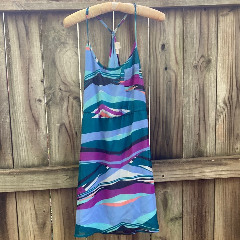 Roxy blue and green dress